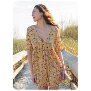 NATURAL LIFE Yellow Floral Dress